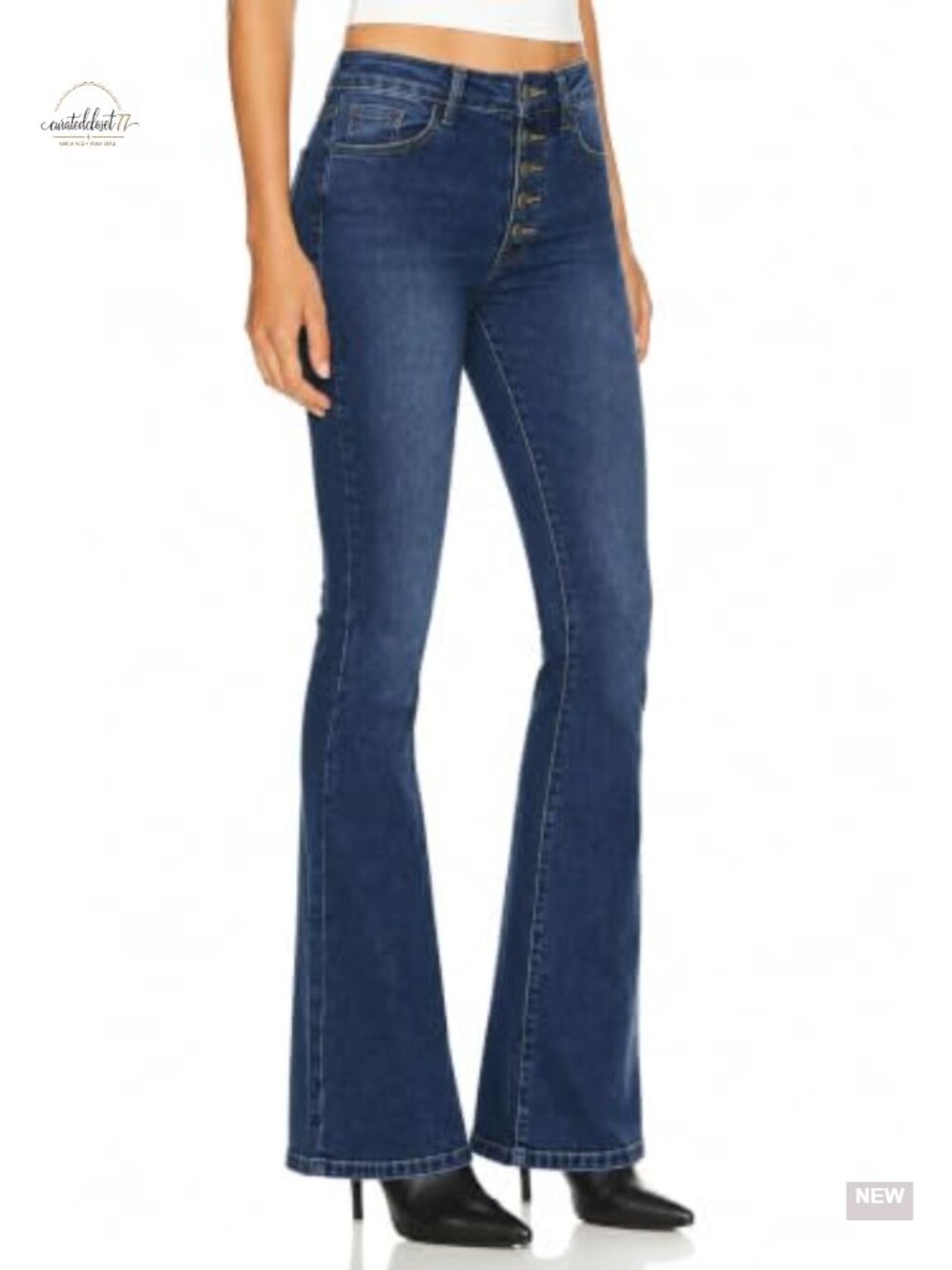 Bell Bottom High Waisted Flare Jeans Stretch Denim Pants